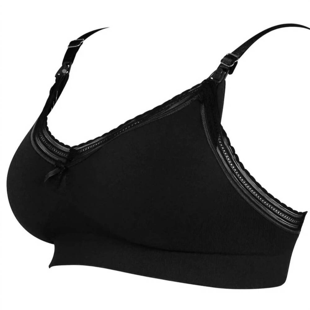NEW CACHE COEUR milk maternity + nursing seamless bra in black